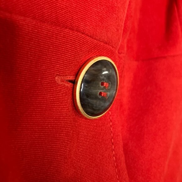 Vintage 90s Donna Morgan Size 8 Faux Suede Button Front Long Sleeve Sheath Dress - Picture 4 of 4